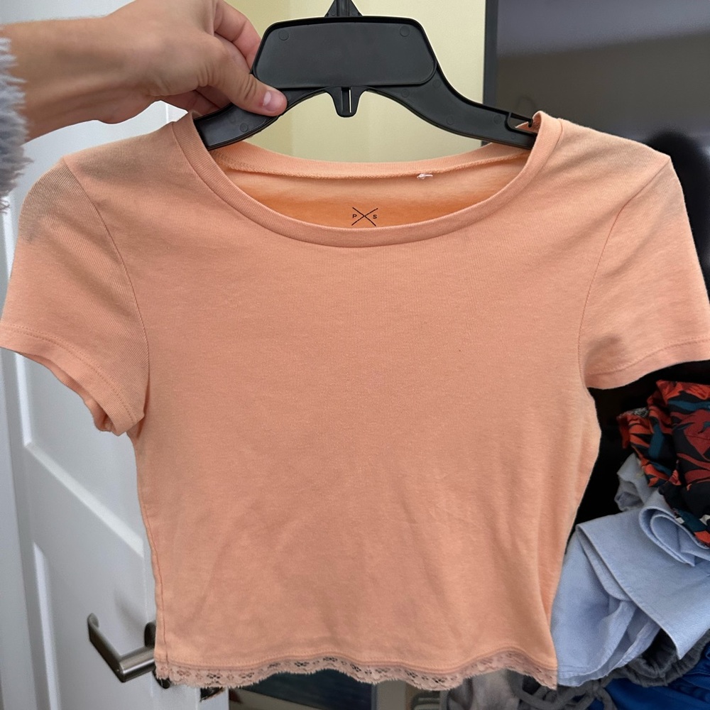 Pacsun Baby Tee Lace Small
